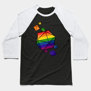 Pride Flag Dice Baseball T-Shirt